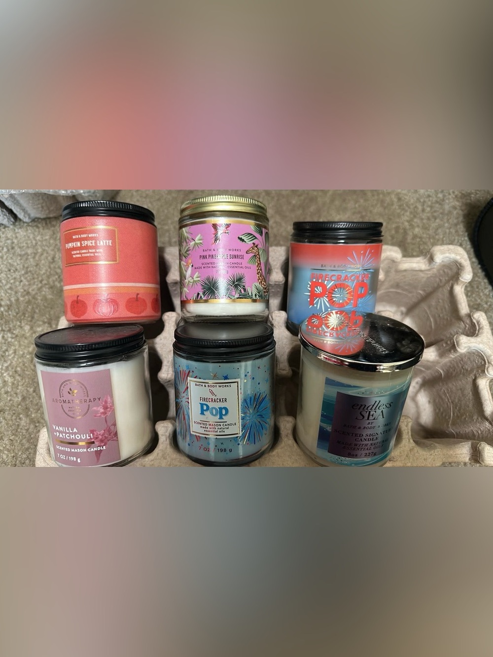 Bath & Body Works Single Wick Candles (Set of 6)